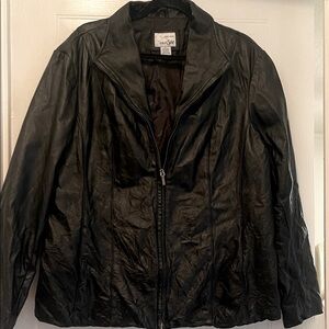 East 5th Genuine Black Leather Jacket Size 1X